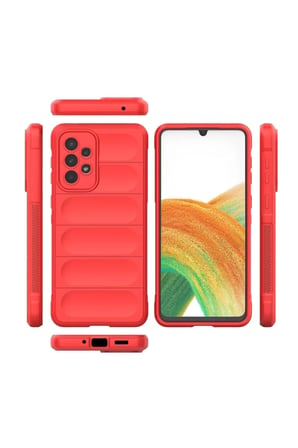 Newface Samsung Galaxy A33 5G Kılıf Optimum Silikon - Kırmızı