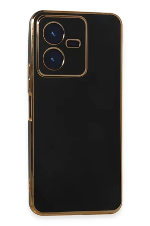 Newface Vivo Y22 2022 Kılıf Volet Silikon - Siyah