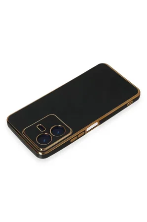 Newface Vivo Y22 2022 Kılıf Volet Silikon - Siyah