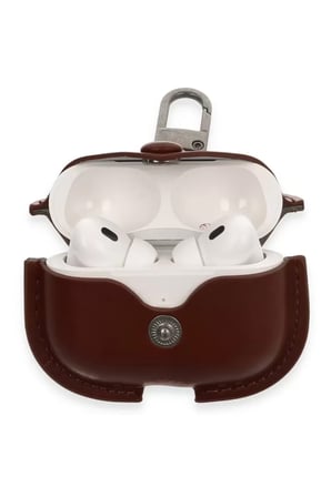 Newface Apple Airpods Pro 2 (2.nesil) Çanta Deri Kılıf - Kahverengi