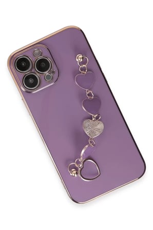 Newface Apple iPhone 13 Pro Kılıf Esila Silikon - Mor