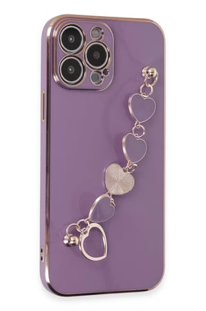Newface Apple iPhone 13 Pro Kılıf Esila Silikon - Mor