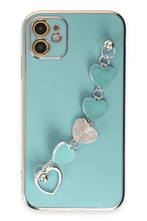 Newface Apple iPhone 12 Kılıf Esila Silikon - Su Yeşili