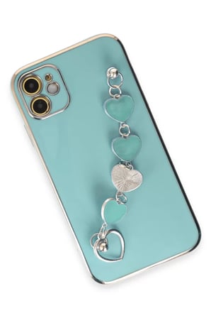 Newface Apple iPhone 12 Kılıf Esila Silikon - Su Yeşili