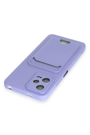 Newface Xiaomi Redmi Note 12 4G Kılıf Kelvin Kartvizitli Silikon - Lila