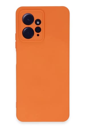 Newface Xiaomi Redmi Note 12 4G Kılıf Nano içi Kadife Silikon - Turuncu