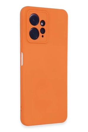 Newface Xiaomi Redmi Note 12 4G Kılıf Nano içi Kadife Silikon - Turuncu
