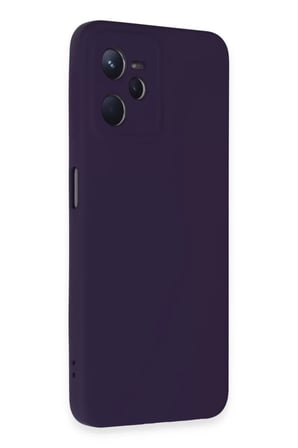 Newface Realme C35 Kılıf Nano içi Kadife Silikon - Mor