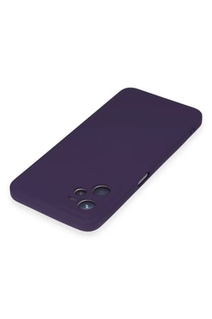 Newface Realme C35 Kılıf Nano içi Kadife Silikon - Mor