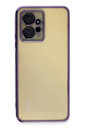 Newface Xiaomi Redmi Note 12 4G Kılıf Razer Lensli Silikon - Mor