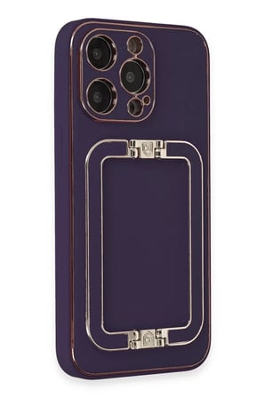 Newface Apple iPhone 14 Pro Kılıf Coco Elit Kapak - Derin Mor