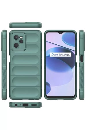 Newface Realme C35 Kılıf Optimum Silikon - Koyu Yeşil