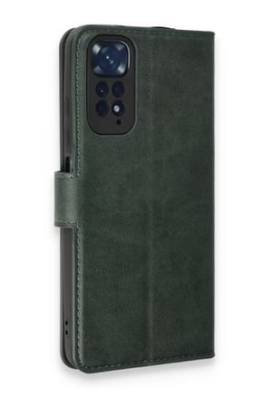 Newface Xiaomi Redmi Note 11 Pro Kılıf Trend S Plus Kapaklı Kılıf - Yeşil