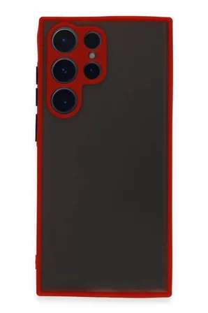 Newface Samsung Galaxy S23 Ultra Kılıf Montreal Silikon Kapak - Kırmızı