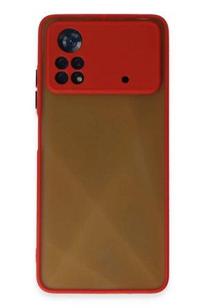 Newface Xiaomi Poco X4 Pro 5G Kılıf Montreal Silikon Kapak - Kırmızı
