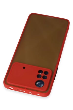 Newface Xiaomi Poco X4 Pro 5G Kılıf Montreal Silikon Kapak - Kırmızı