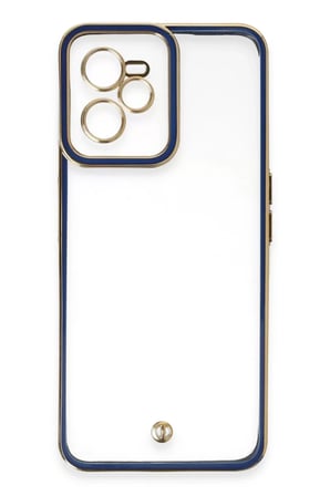 Newface Realme C35 Kılıf Liva Lens Silikon - Mavi