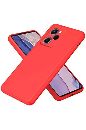 Newface Xiaomi Poco X5 Pro 5G Nano içi Kadife Silikon - Kırmızı