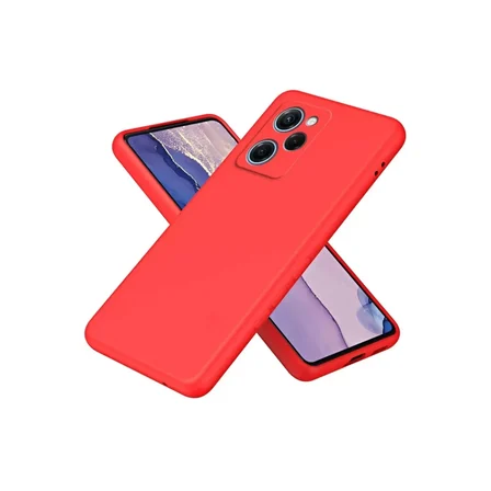 Newface Xiaomi Poco X5 Pro 5G Nano içi Kadife Silikon - Kırmızı