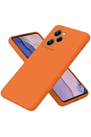 Newface Xiaomi Poco X5 Pro 5G Nano içi Kadife Silikon - Turuncu