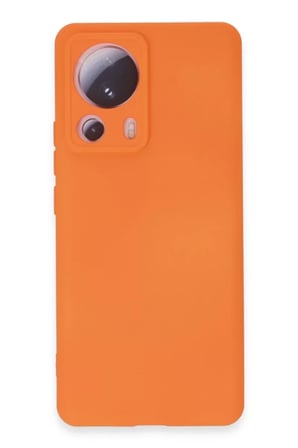 Newface Xiaomi Mi 13 Lite Kılıf Nano içi Kadife Silikon - Turuncu