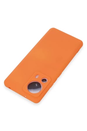 Newface Xiaomi Mi 13 Lite Kılıf Nano içi Kadife Silikon - Turuncu