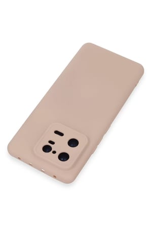 Newface Xiaomi Mi 13 Pro Kılıf Nano içi Kadife Silikon - Pudra