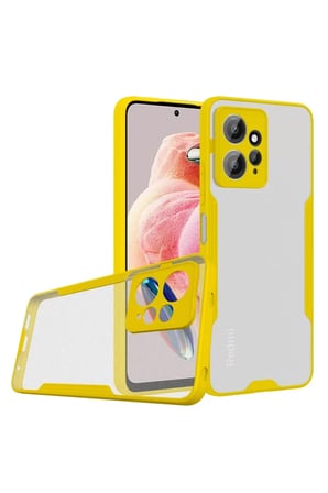 Newface Xiaomi Redmi Note 12 4G Kılıf Platin Silikon - Sarı