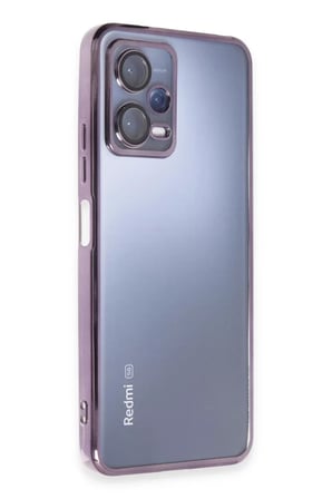 Newface Xiaomi Redmi Note 12 5G Kılıf Razer Lensli Silikon - Mor