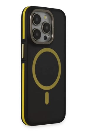 Joko Apple iPhone 14 Pro Kılıf Rocky Magsafe Kapak - Siyah-Sarı