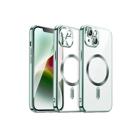Newface Apple iPhone 15 Kılıf Kross Magneticsafe Kapak - Koyu Yeşil