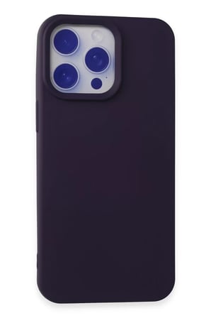 Newface Apple iPhone 15 Pro Max Kılıf Nano içi Kadife Silikon - Mor