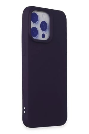 Newface Apple iPhone 15 Pro Max Kılıf Nano içi Kadife Silikon - Mor