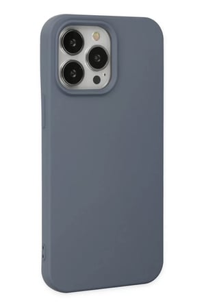 Newface Apple iPhone 15 Pro Max Kılıf Nano içi Kadife Silikon - Gri