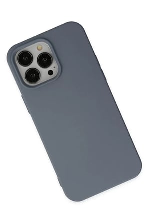Newface Apple iPhone 15 Pro Max Kılıf Nano içi Kadife Silikon - Gri