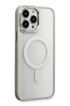 Newface Apple iPhone 15 Pro Kılıf Room Magneticsafe Silikon - Su Yeşili