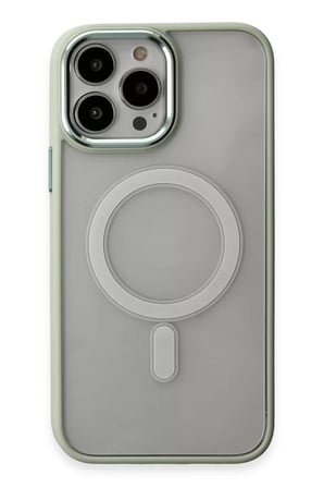 Newface Apple iPhone 15 Pro Kılıf Room Magneticsafe Silikon - Su Yeşili