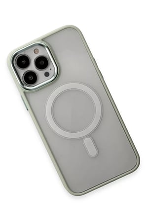 Newface Apple iPhone 15 Pro Kılıf Room Magneticsafe Silikon - Su Yeşili