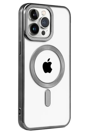 Newface Apple iPhone 14 Pro Max Kılıf Kronos Magsafe Kapak - Siyah