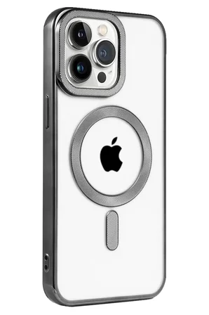 Newface Apple iPhone 15 Pro Kılıf Kronos Magsafe Kapak - Siyah