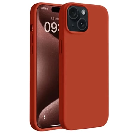 Newface Apple iPhone 15 Plus Kılıf First Silikon - Kırmızı