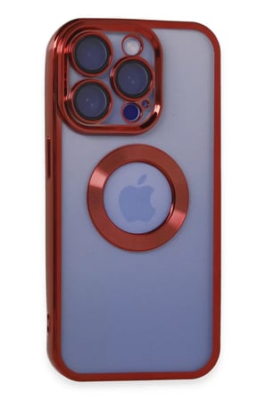 Newface Apple iPhone 15 Pro Max Kılıf Slot Silikon - Kırmızı