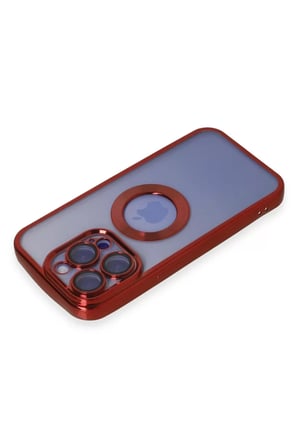 Newface Apple iPhone 15 Pro Max Kılıf Slot Silikon - Kırmızı