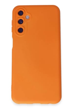 Newface Samsung Galaxy M14 5G Kılıf Nano içi Kadife Silikon - Turuncu