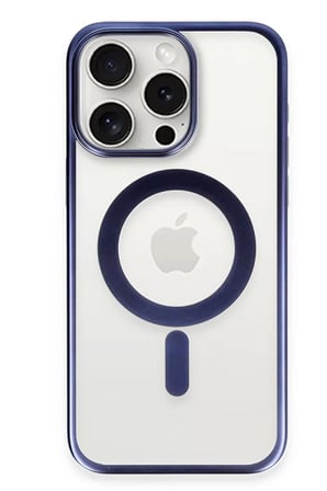 Newface Apple iPhone 15 Pro Max Kılıf Erozi Magsafe Kapak - Lacivert