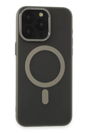 Newface Apple iPhone 15 Pro Kılıf Lodos Magneticsafe Mat Kapak - Titan Gri