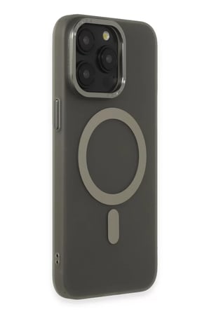 Newface Apple iPhone 15 Pro Kılıf Lodos Magneticsafe Mat Kapak - Titan Gri