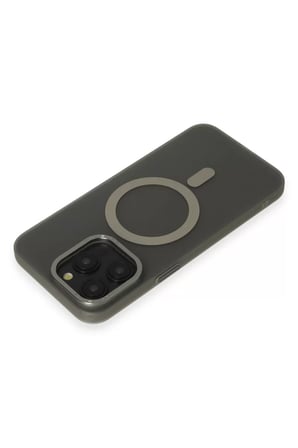 Newface Apple iPhone 15 Pro Kılıf Lodos Magneticsafe Mat Kapak - Titan Gri
