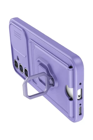 Newface Samsung Galaxy A05S Kılıf Zuma Kartvizitli Yüzüklü Silikon - Lila