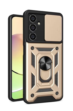 Newface Samsung Galaxy A05S Kılıf Pars Lens Yüzüklü Silikon - Gold